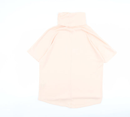 Apricot Womens Pink Polyester Basic Blouse Size S Roll Neck