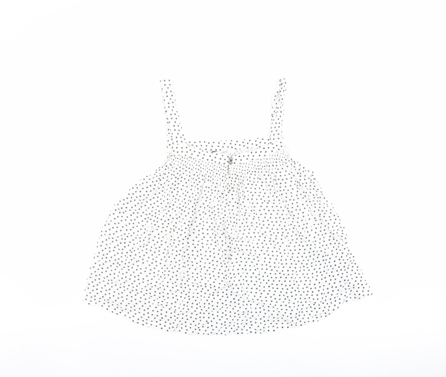 NEXT Womens White Polka Dot Viscose Camisole Tank Size 10 Square Neck