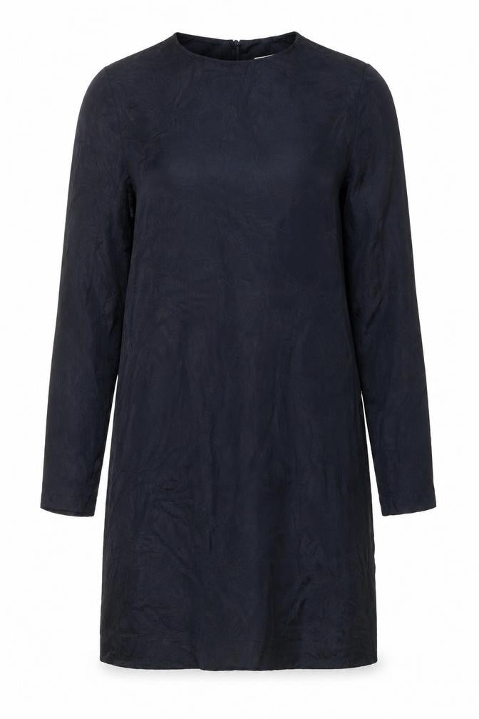 H&M Womens Blue Geometric Viscose A-Line Size 10 Round Neck Button