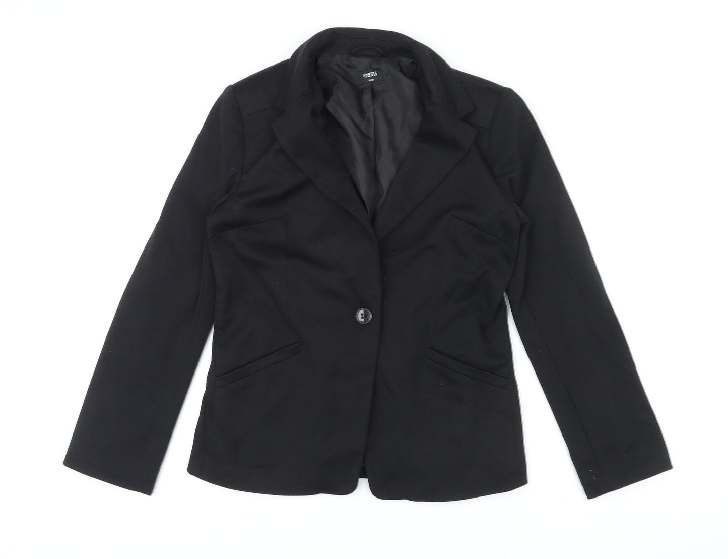 Oasis Womens Black Jacket Blazer Size 10 Button