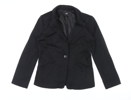 Oasis Womens Black Jacket Blazer Size 10 Button