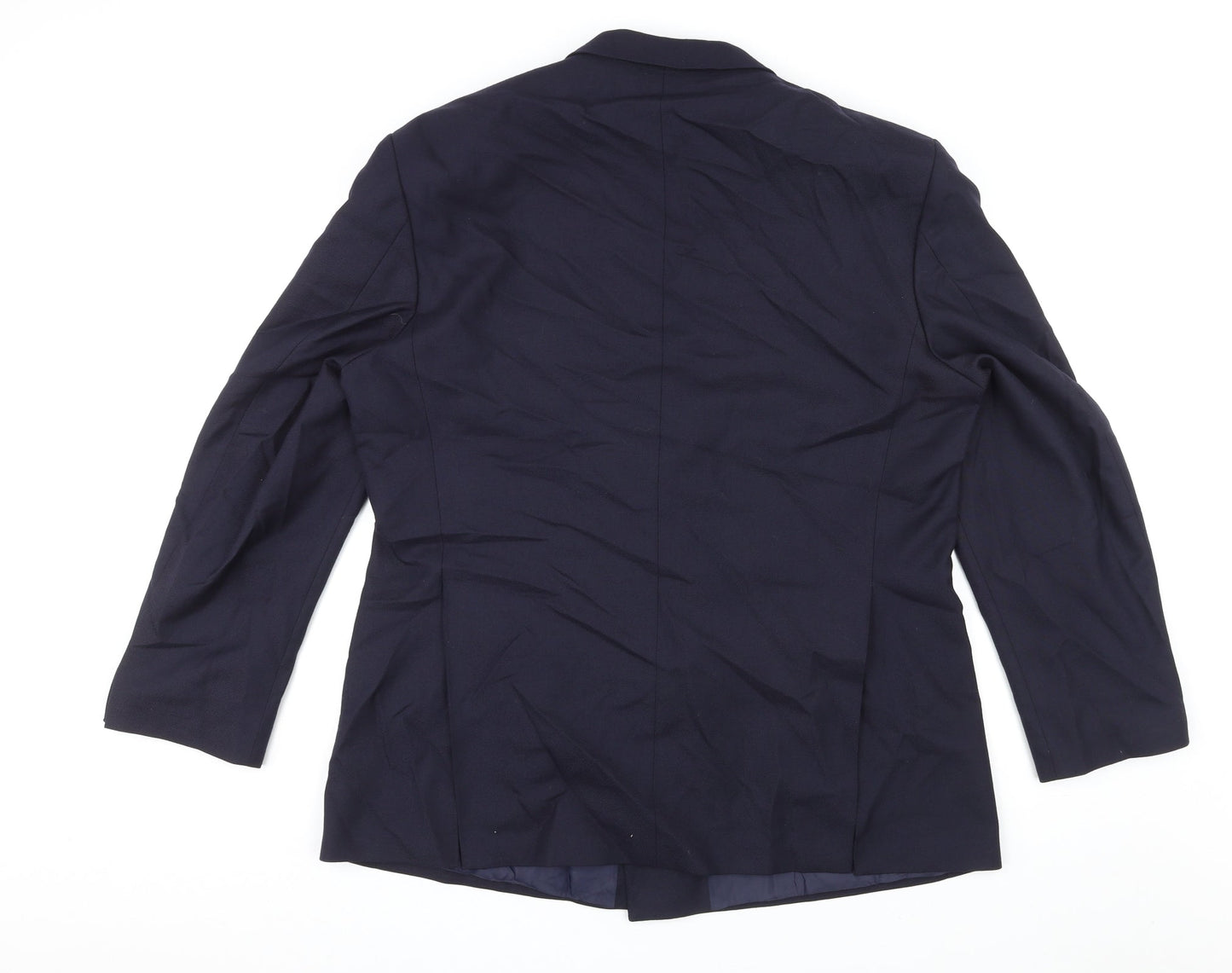 James Barry Mens Blue Polyester Jacket Blazer Size 44 Regular