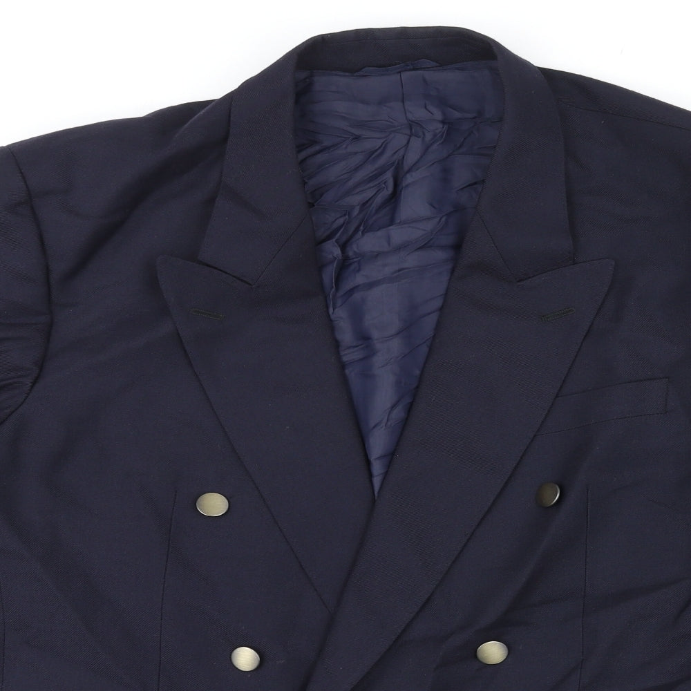 James Barry Mens Blue Polyester Jacket Blazer Size 44 Regular