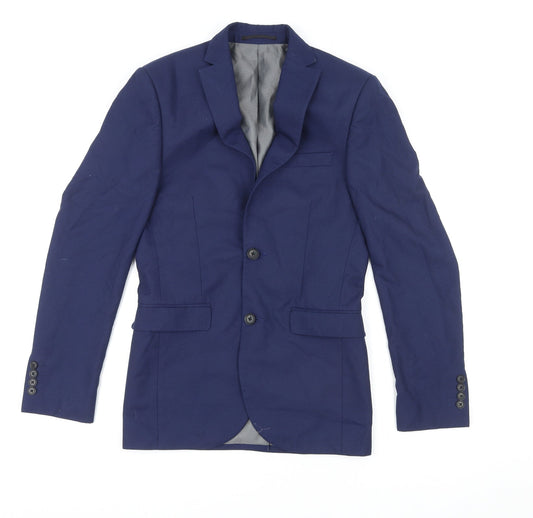 NEXT Mens Blue Polyester Jacket Suit Jacket Size 34 Regular