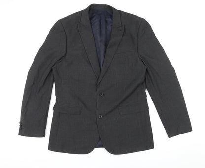 Next Mens Grey Polyester Jacket Suit Jacket Size 42 Regular