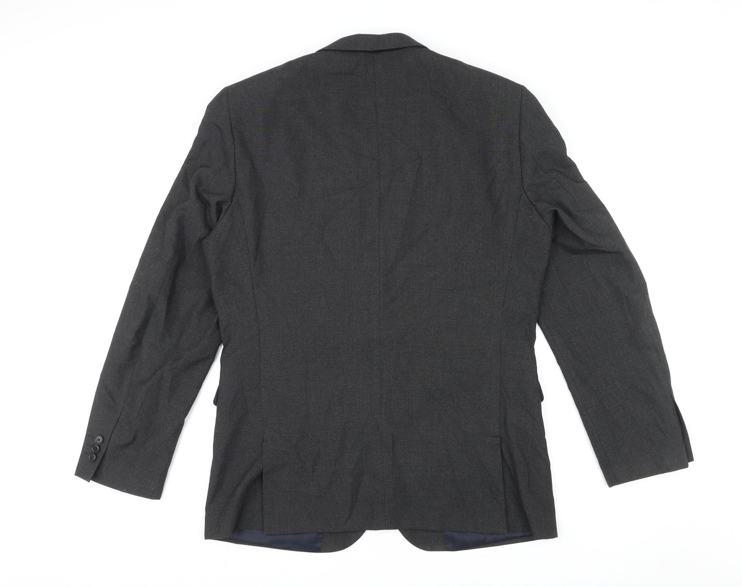 NEXT Mens Grey Polyester Jacket Suit Jacket Size 42 Regular