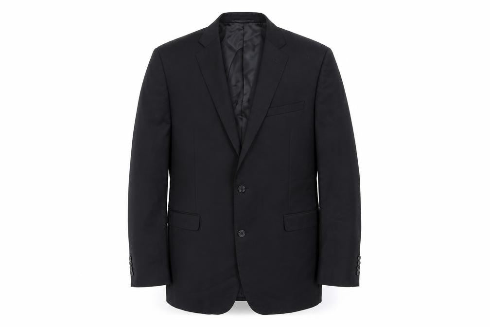 Lanificio Mens Black Wool Jacket Suit Jacket Size 46 Regular