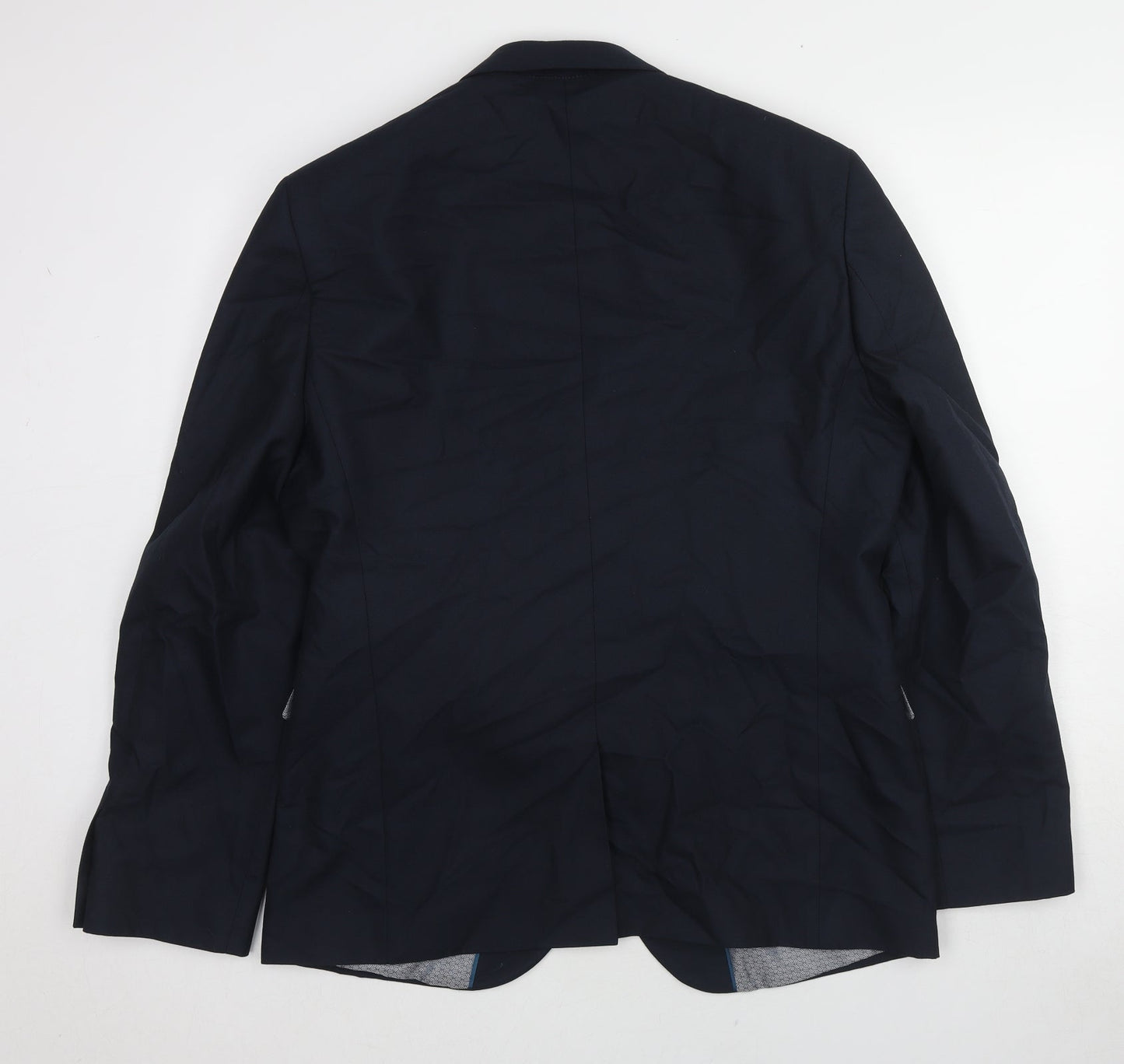 NEXT Mens Blue Polyester Jacket Suit Jacket Size 42 Regular