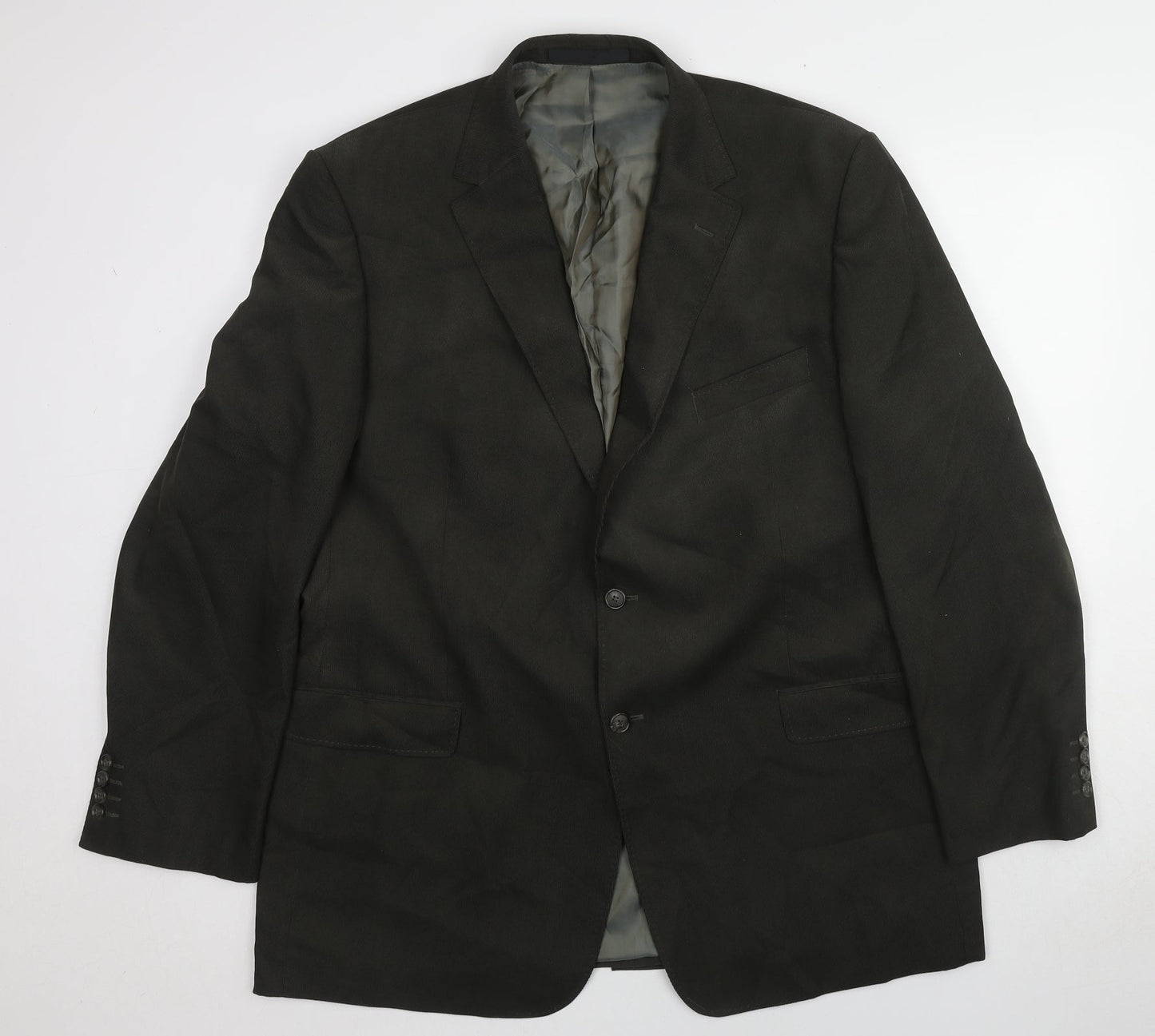 Marks and Spencer Mens Green Polyester Jacket Blazer Size 46 Regular