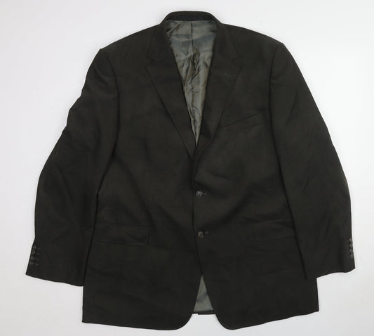 Marks and Spencer Mens Green Polyester Jacket Blazer Size 46 Regular