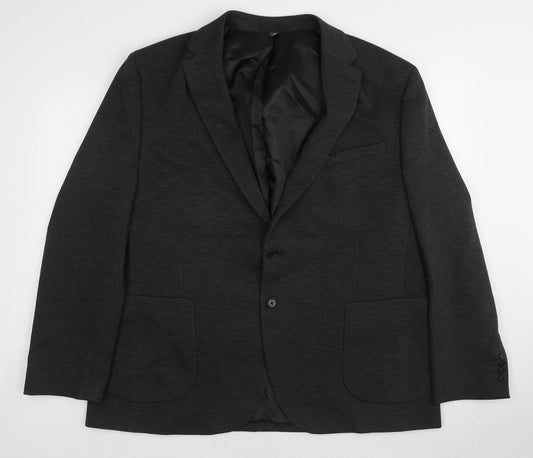 Marks and Spencer Mens Grey Polyamide Jacket Blazer Size 48 Regular