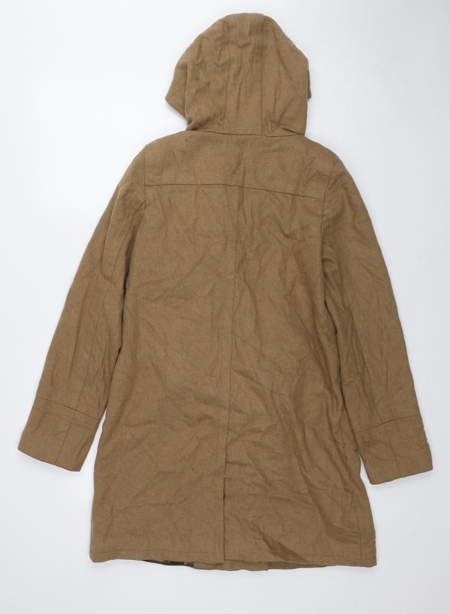 Topshop Womens Brown Overcoat Coat Size 12 Button