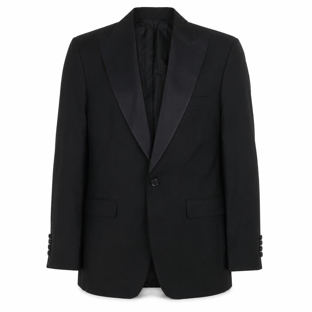 Imperial Stich Mens Black Polyester Tuxedo Suit Jacket Size 38 Regular