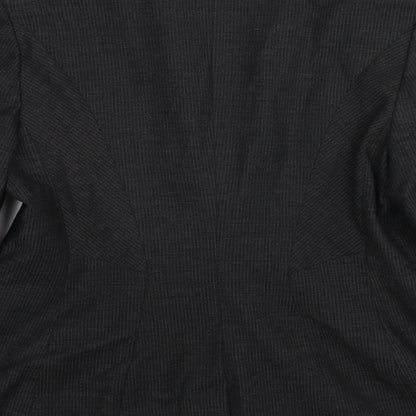 Next Womens Grey Cotton Jacket Blazer Size 16