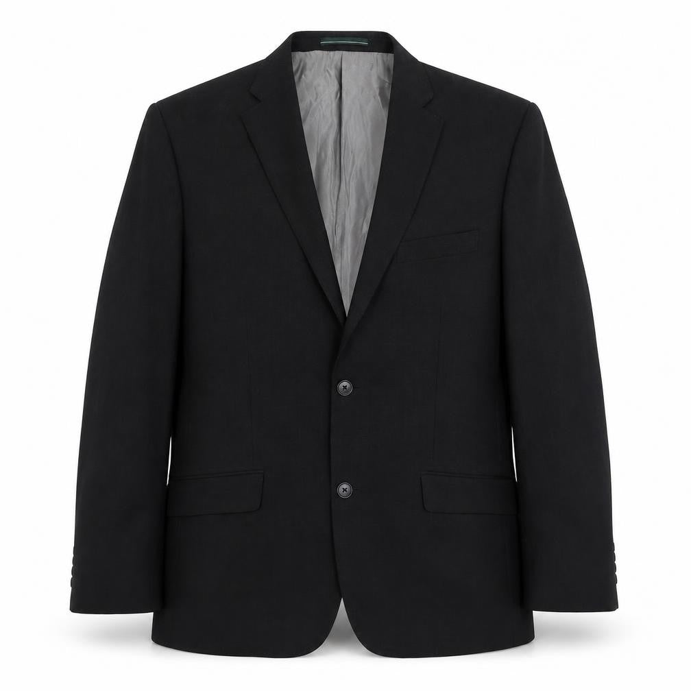 Greenwoods Mens Black Polyester Jacket Suit Jacket Size 38 Regular