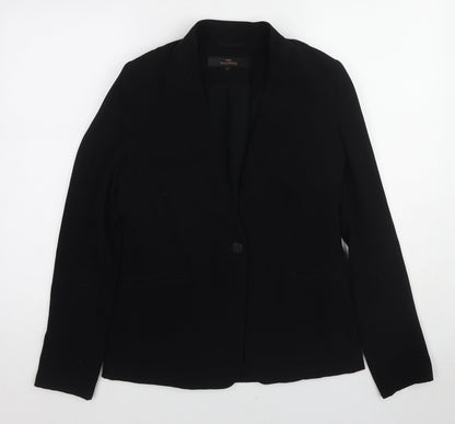 Next Womens Black Polyester Jacket Blazer Size 6