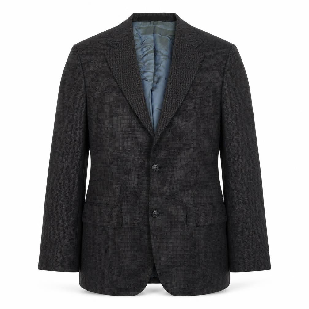 Marks & Spencer Mens Black Geometric Wool Jacket Suit Jacket Size 36 Regular