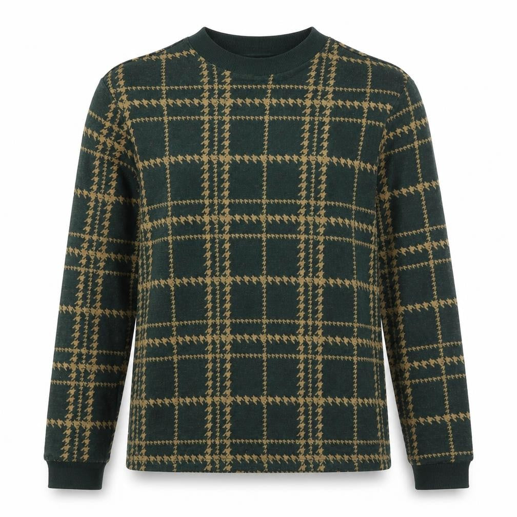 NEXT Womens Green Plaid Viscose Pullover Sweatshirt Size 10 Pullover