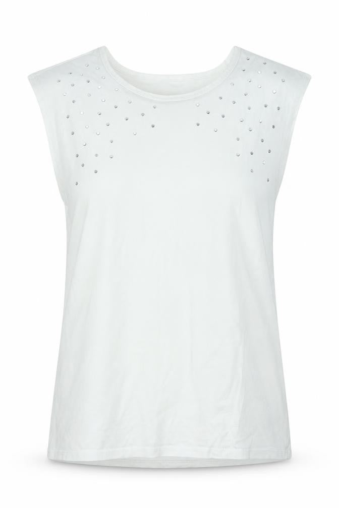 NEXT Womens White Cotton Basic Tank Size 8 Round Neck