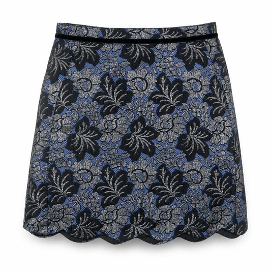 Oasis Womens Multicoloured Floral Polyester A-Line Skirt Size 8 Zip