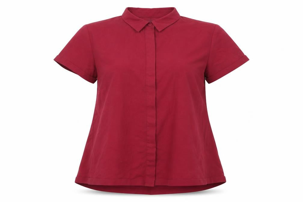 French Connection Womens Purple Polyester Basic Button-Up Size XS Collared