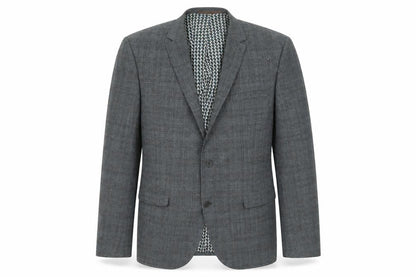 Next Mens Grey Plaid Wool Jacket Blazer Size 42 Regular