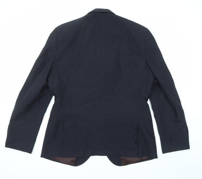 Next Mens Blue Polyester Jacket Suit Jacket Size 44 Regular