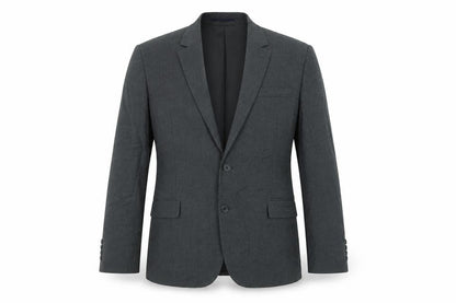 Front view of ASOS men’s grey polyester jacket suit jacket, size 40, regular