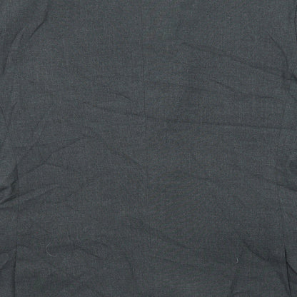 Brand and care label for ASOS men’s grey polyester jacket suit jacket, size 40, regular