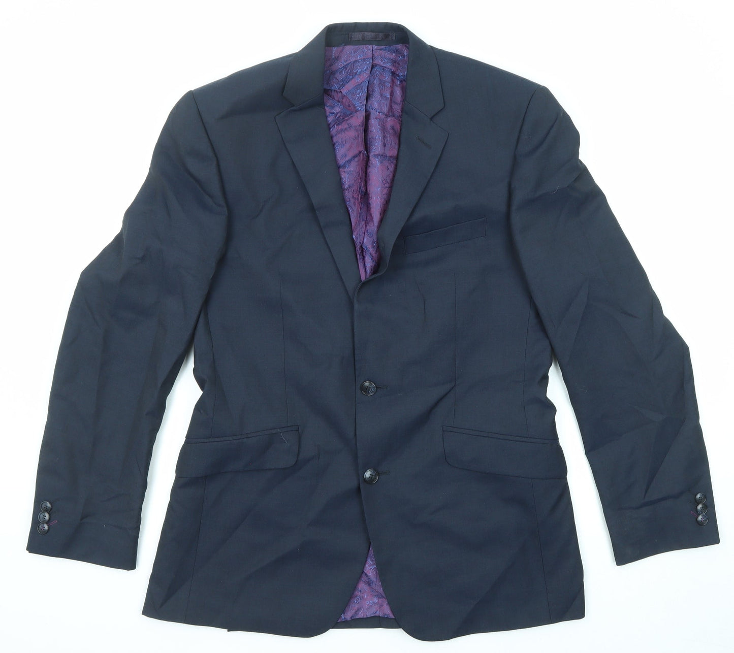 Gibson Mens Blue Wool Jacket Suit Jacket Size 38 Regular