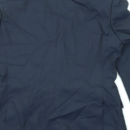 Gibson Mens Blue Wool Jacket Suit Jacket Size 38 Regular