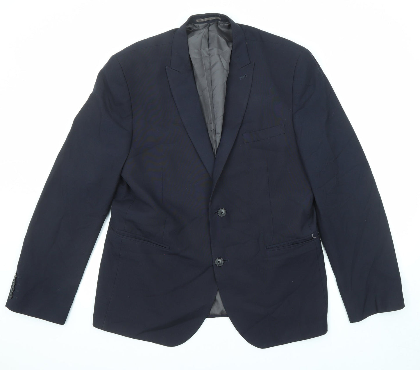 NEXT Mens Blue Polyester Jacket Suit Jacket Size 44 Regular