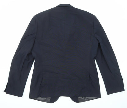 Next Mens Blue Polyester Jacket Suit Jacket Size 44 Regular
