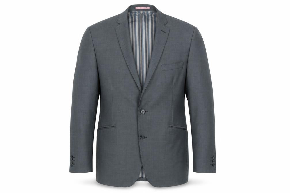 Flintoff Mens Grey Wool Jacket Suit Jacket Size 42 Regular