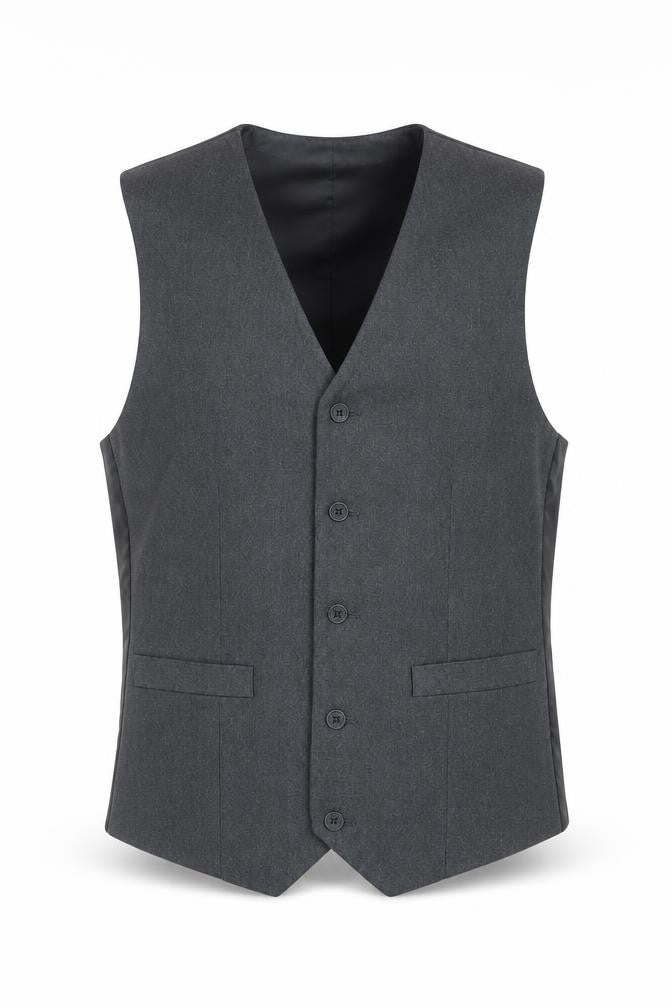ASOS Mens Grey Polyester Jacket Suit Waistcoat Size 40 Regular