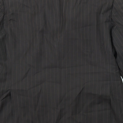 Next Mens Brown Striped Wool Jacket Suit Jacket Size 42 Regular