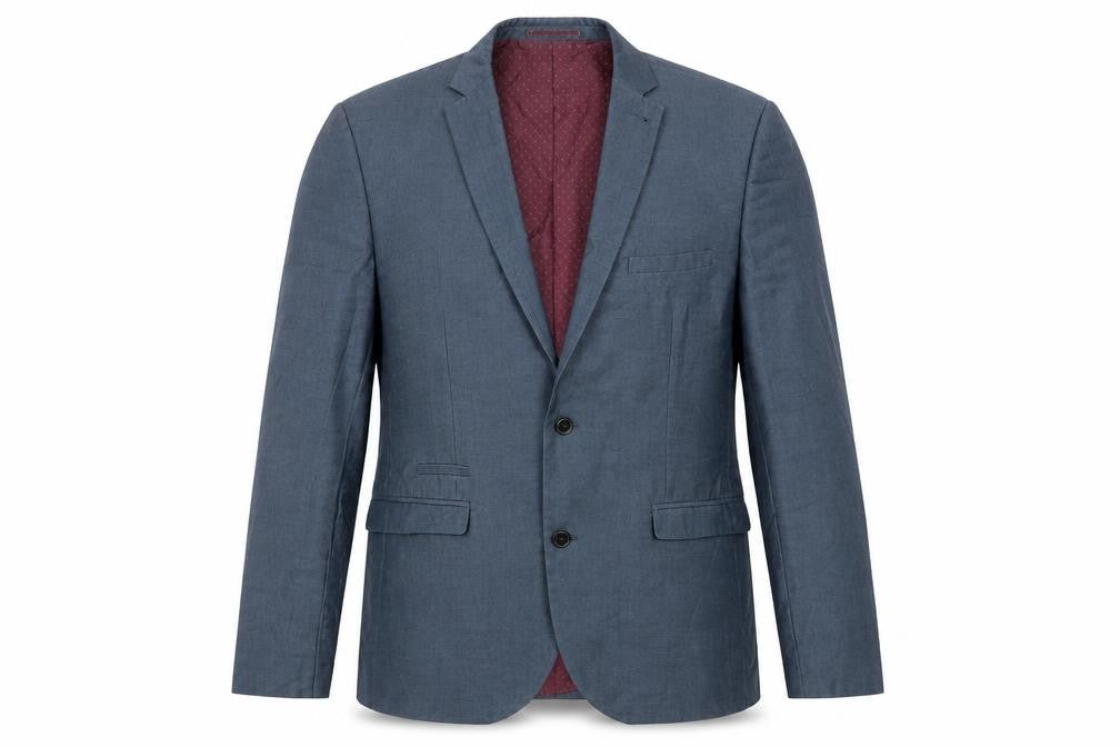 Connor Mens Blue Polyester Jacket Suit Jacket Size 42 Regular