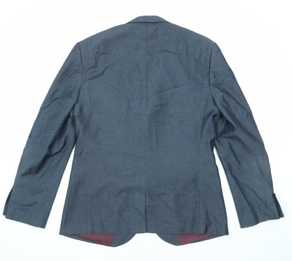 Connor Mens Blue Polyester Jacket Suit Jacket Size 42 Regular