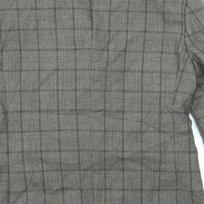 Skopes Mens Grey Plaid Wool Jacket Blazer Size 38 Regular