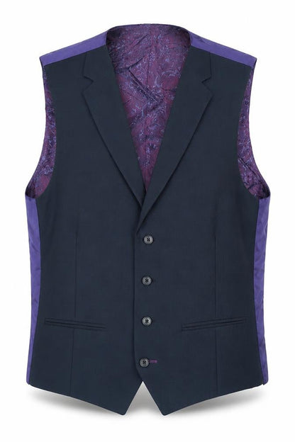 Gibson Mens Blue Wool Jacket Suit Waistcoat Size 40 Regular