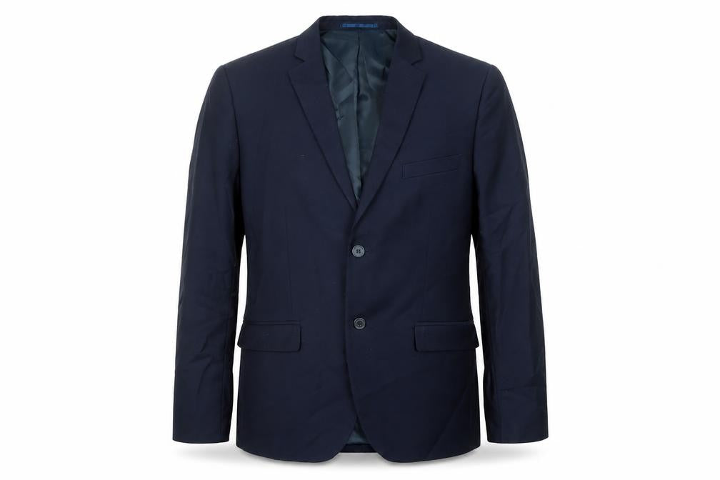 H&M Mens Blue Polyester Jacket Suit Jacket Size 50 Regular