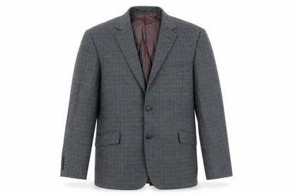 John Lewis Mens Grey Plaid Wool Jacket Suit Jacket Size 42 Regular