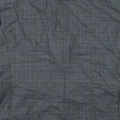 John Lewis Mens Grey Plaid Wool Jacket Suit Jacket Size 42 Regular