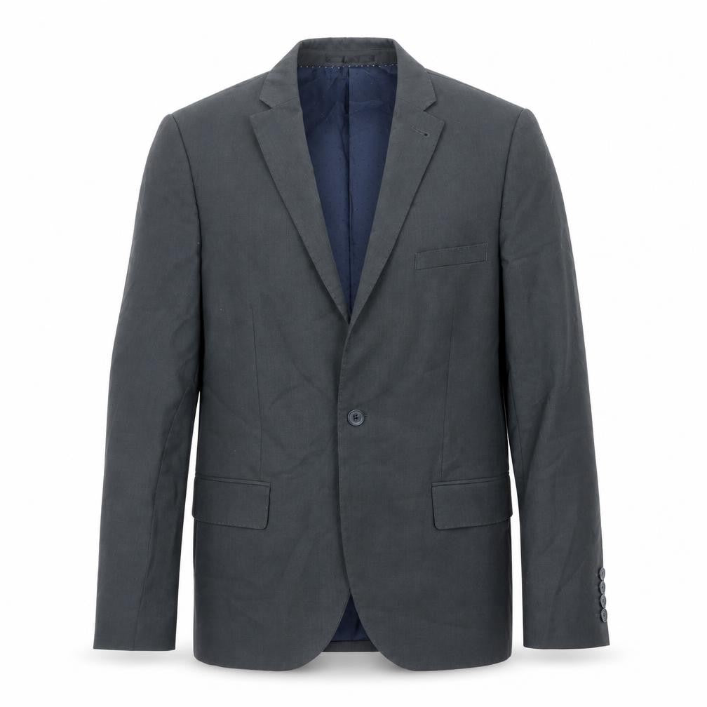 Topman Mens Grey Polyester Jacket Suit Jacket Size 40 Regular
