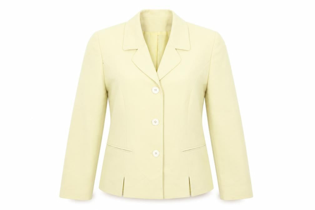 Anne Brooks Womens Yellow Jacket Blazer Size 12 Button