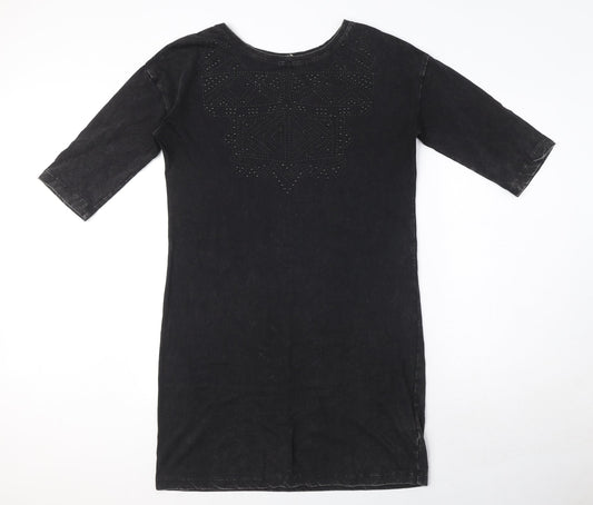 Garcia jeans Womens Black 100% Cotton A-Line Size S Round Neck Pullover