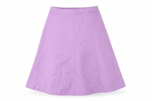 Damart Womens Purple Cotton A-Line Skirt Size 10 Zip