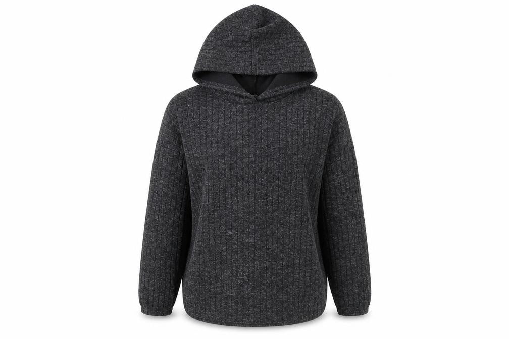 I SAW IT FIRST Womens Grey Polyester Pullover Hoodie Size 10 Pullover