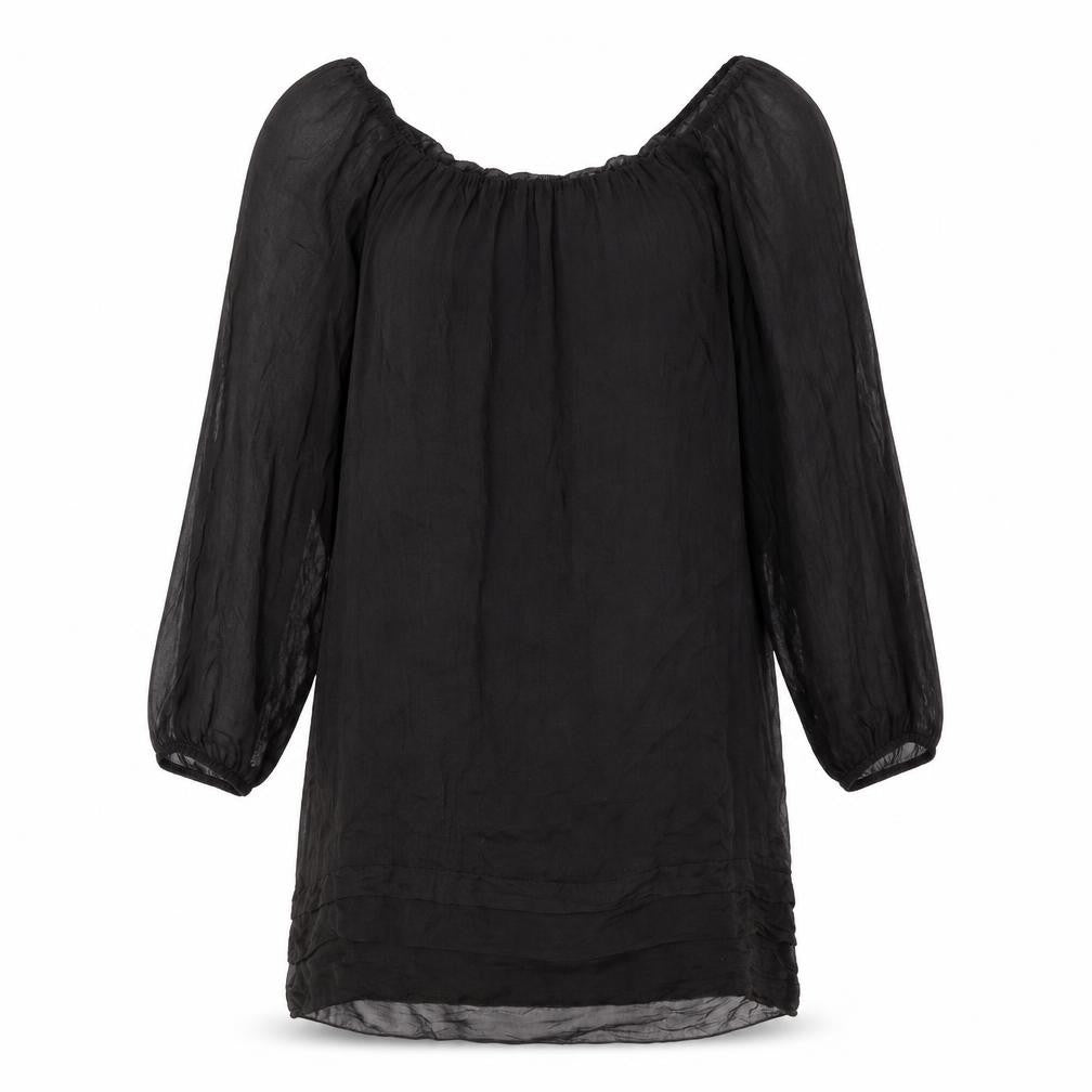 Phase Eight Womens Black Polyester Sheath Size M Boat Neck Pullover