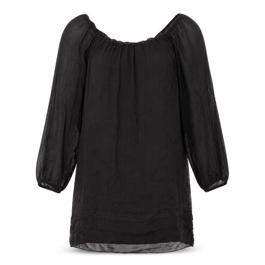 Phase Eight Womens Black Polyester Sheath Size M Boat Neck Pullover